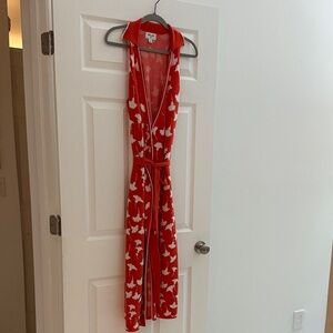 DVF for target Red and White Floral Dress